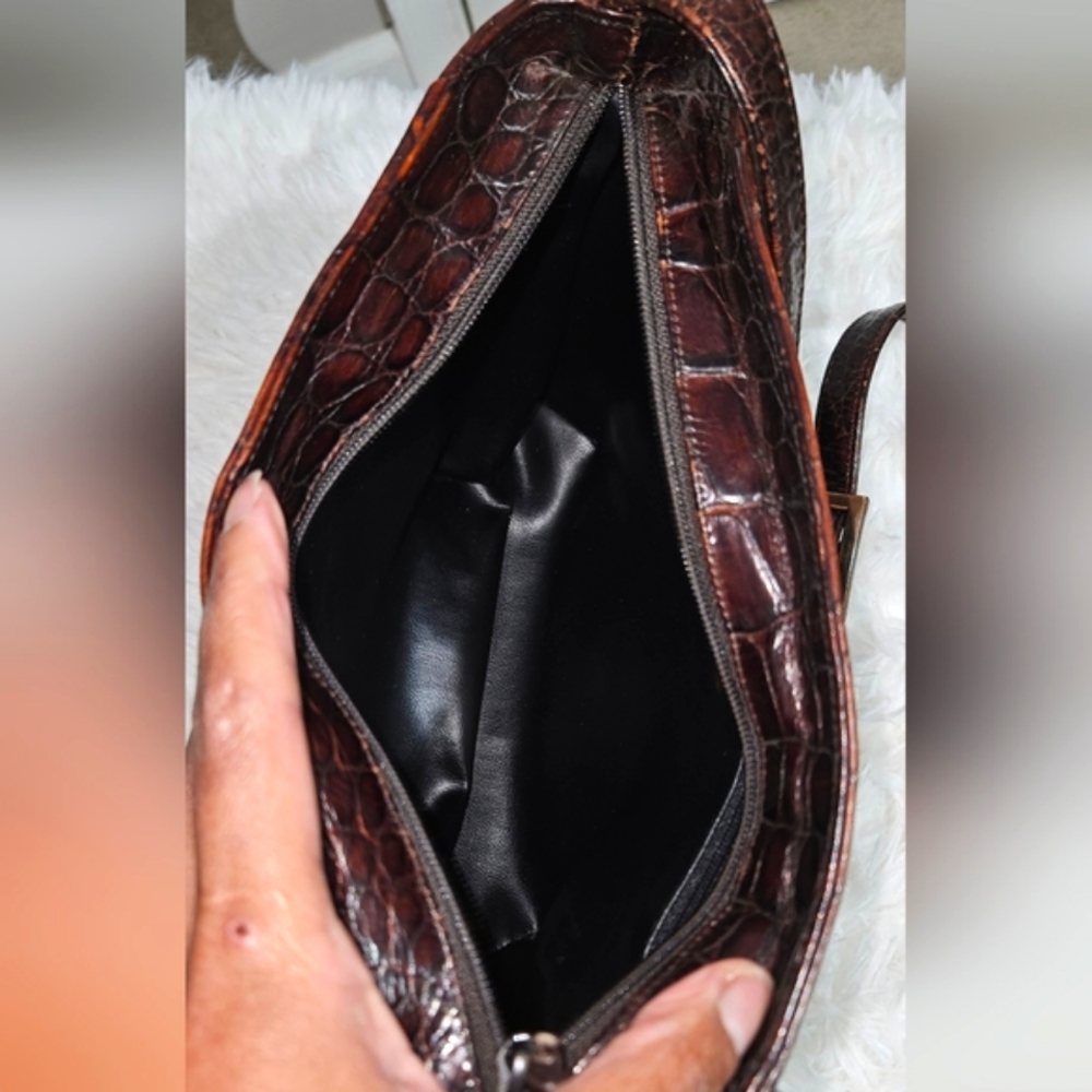 SHARIF Crocodile Leather Crossbody Bag - Picture 7 of 13